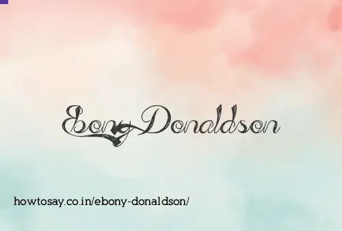 Ebony Donaldson