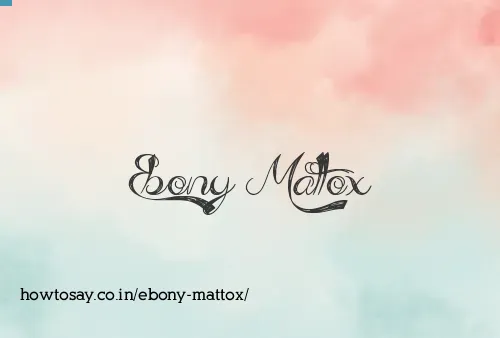 Ebony Mattox