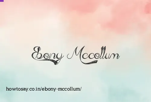 Ebony Mccollum