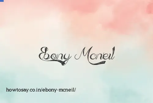 Ebony Mcneil