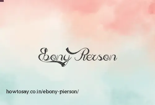 Ebony Pierson