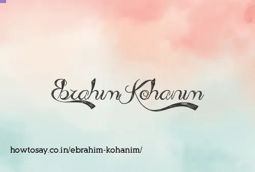 Ebrahim Kohanim