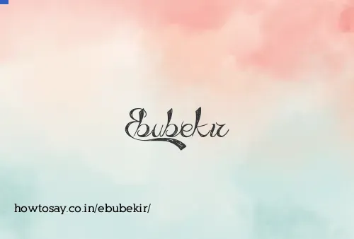 Ebubekir