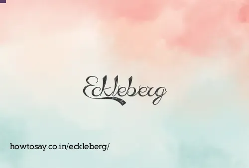 Eckleberg