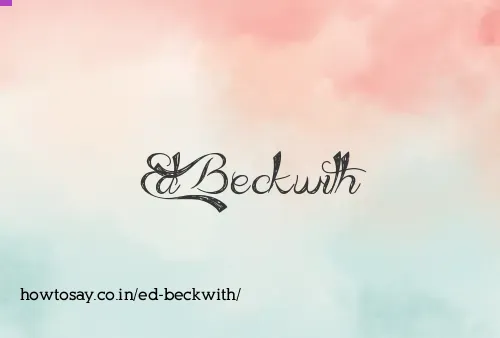 Ed Beckwith