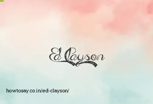 Ed Clayson