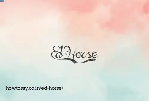 Ed Horse