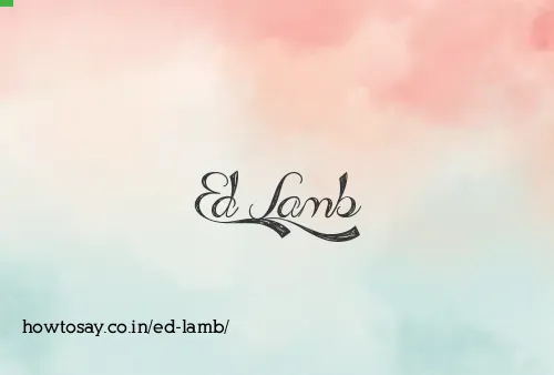 Ed Lamb