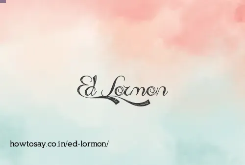 Ed Lormon