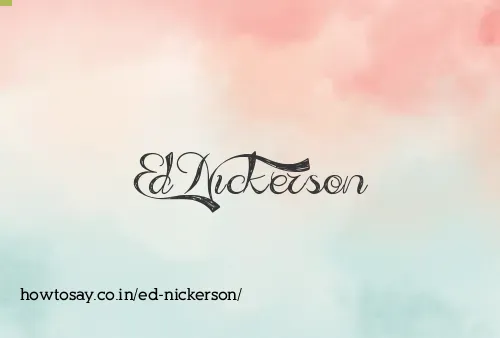 Ed Nickerson