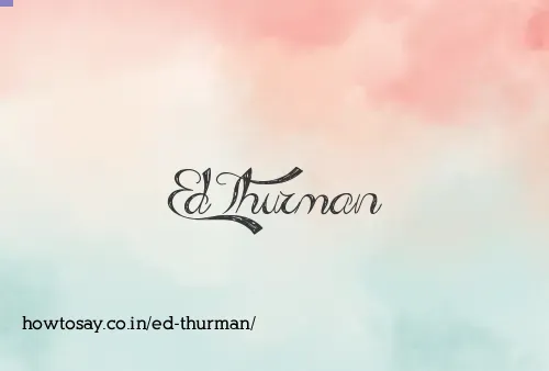 Ed Thurman
