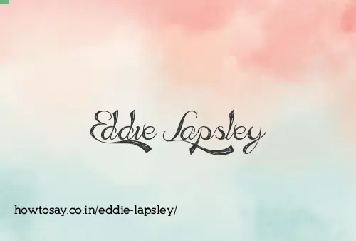 Eddie Lapsley