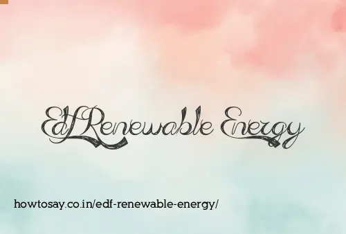 Edf Renewable Energy