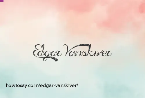Edgar Vanskiver