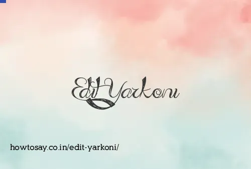 Edit Yarkoni