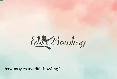 Edith Bowling
