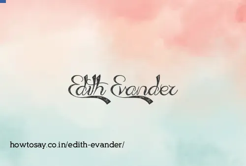 Edith Evander