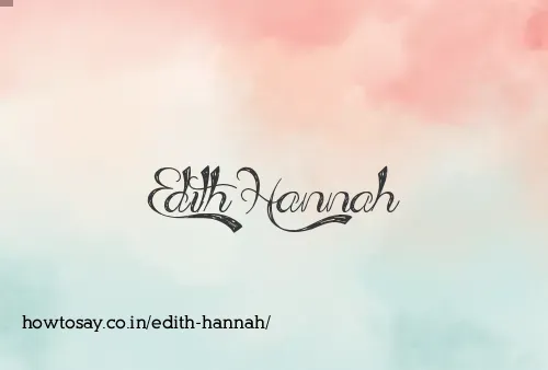 Edith Hannah