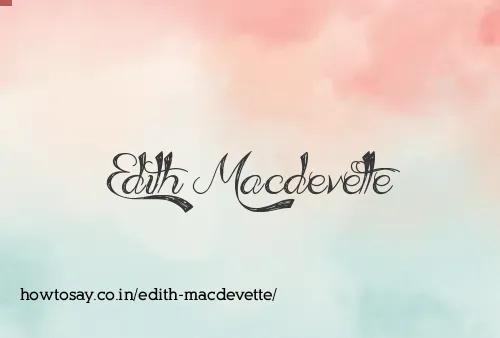 Edith Macdevette