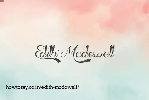 Edith Mcdowell