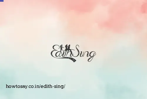 Edith Sing