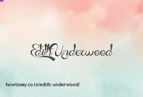 Edith Underwood