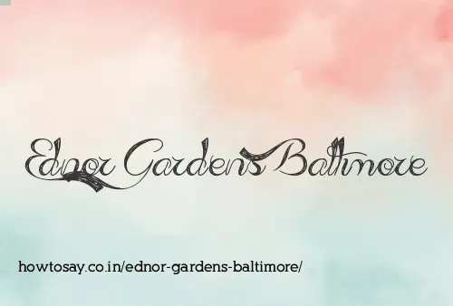 Ednor Gardens Baltimore