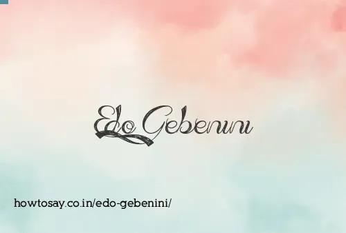 Edo Gebenini