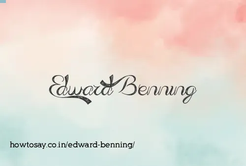 Edward Benning