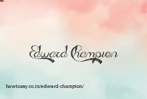 Edward Champion