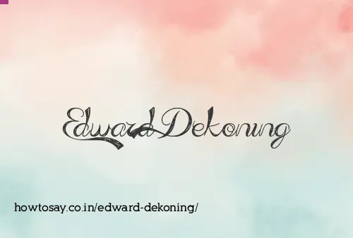 Edward Dekoning