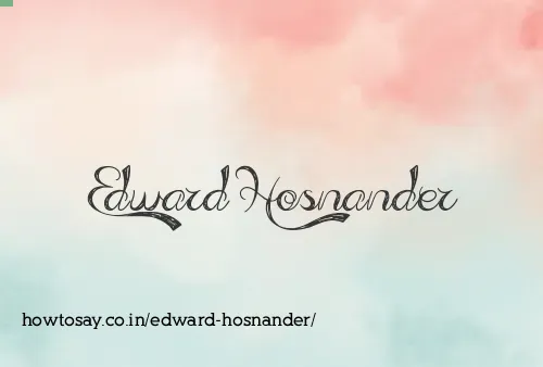 Edward Hosnander