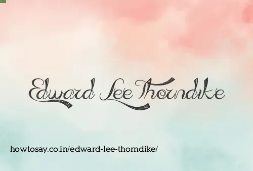 Edward Lee Thorndike