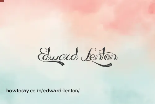 Edward Lenton