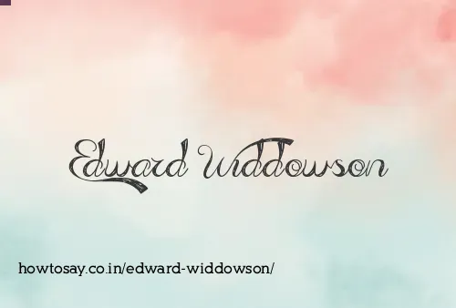 Edward Widdowson