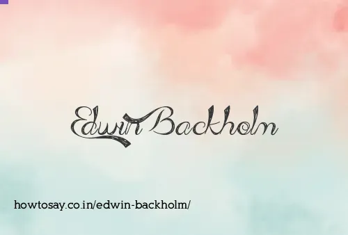 Edwin Backholm