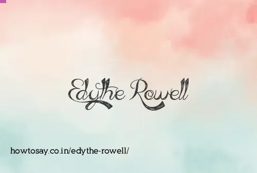 Edythe Rowell