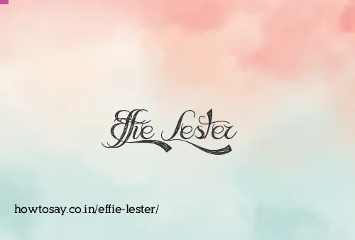 Effie Lester