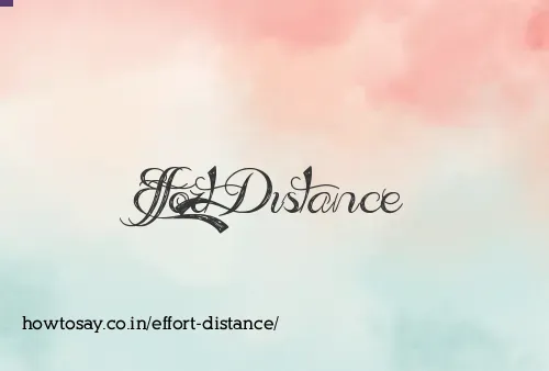 Effort Distance
