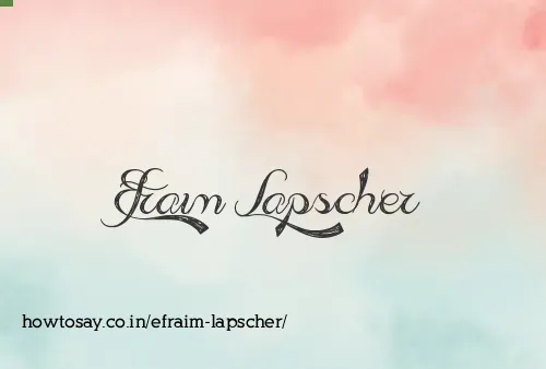 Efraim Lapscher