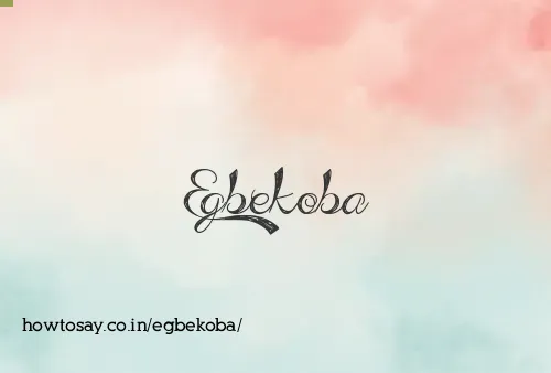 Egbekoba