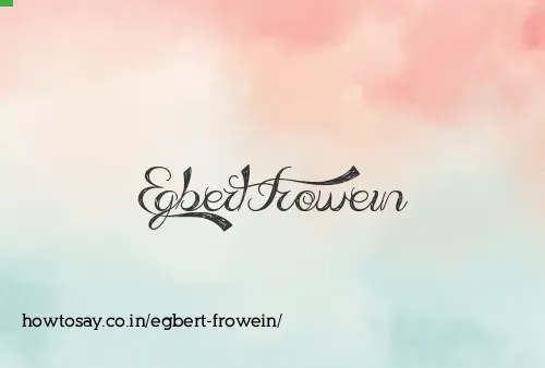 Egbert Frowein