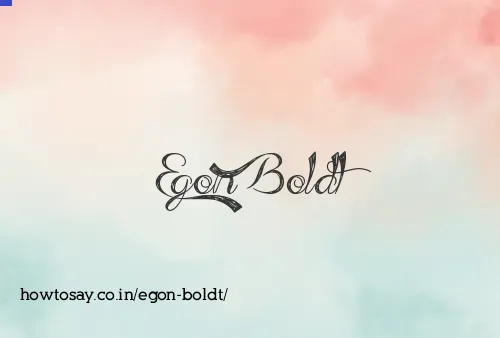 Egon Boldt