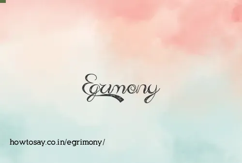 Egrimony