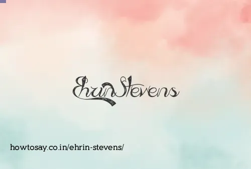 Ehrin Stevens