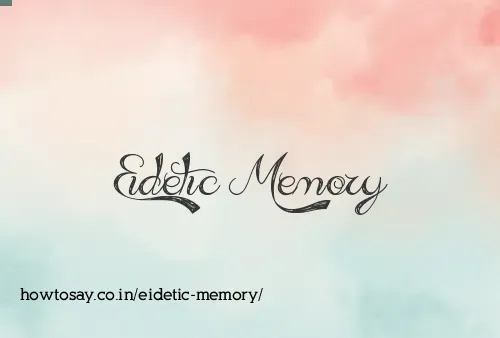 Eidetic Memory