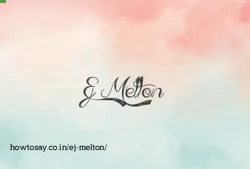 Ej Melton