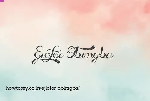 Ejiofor Obimgba
