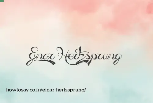 Ejnar Hertzsprung