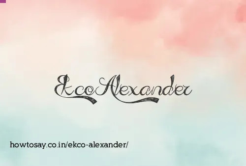 Ekco Alexander